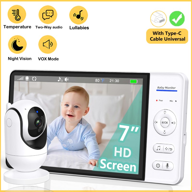 Baby Products Video - Geen WiFi 7 inch babyfoon 2-weg