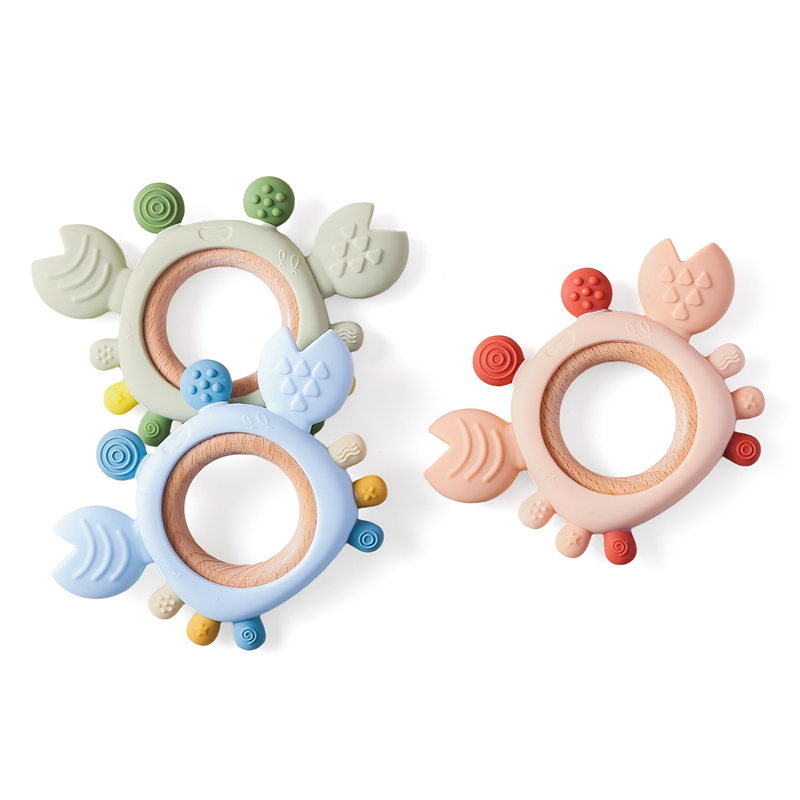 Baby Products List - Baby siliconen bijtring Cartoon krab bijtring