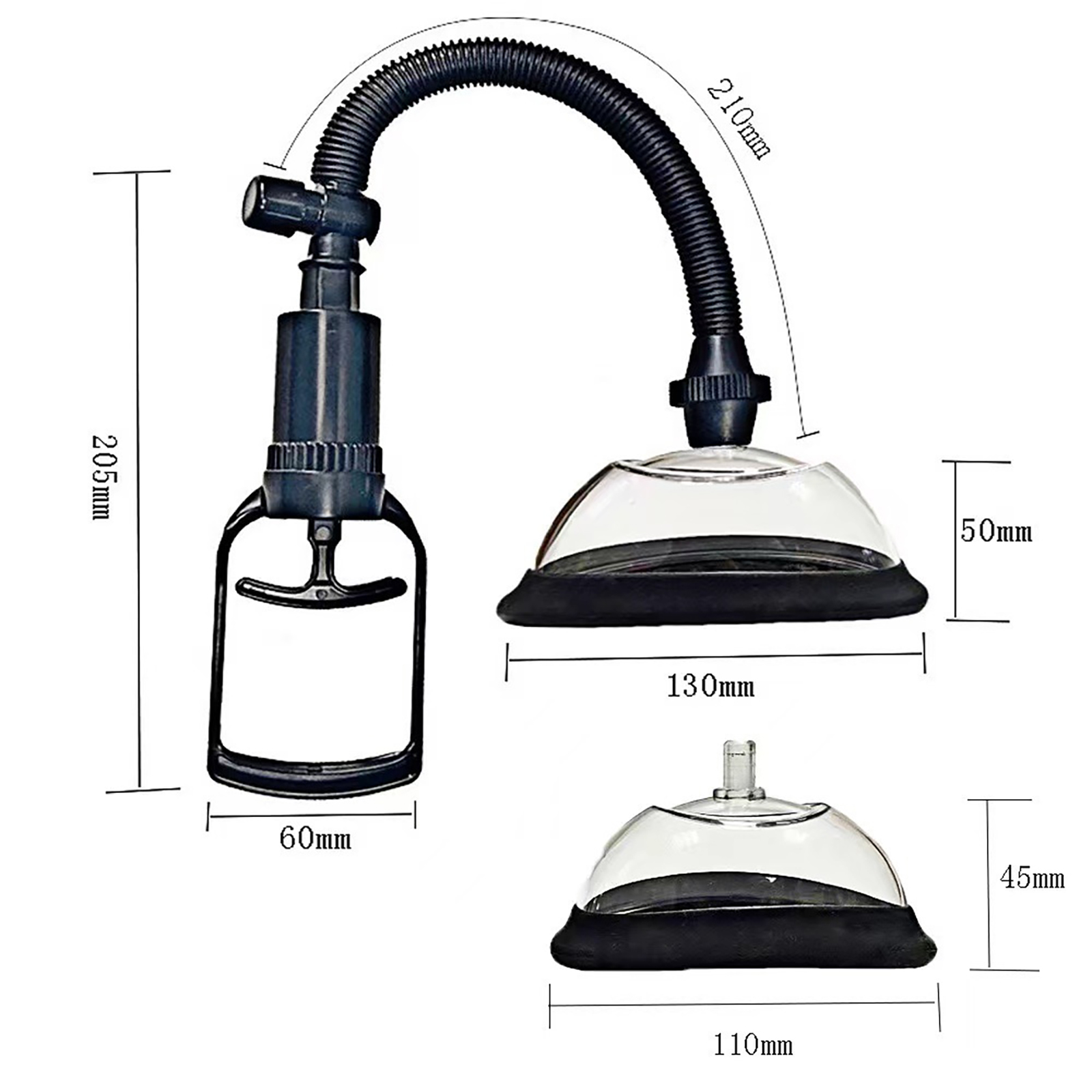 Breast Pump - Handmatige vaginale pomp, borstmassager, poespomp, borstzuigmassager,