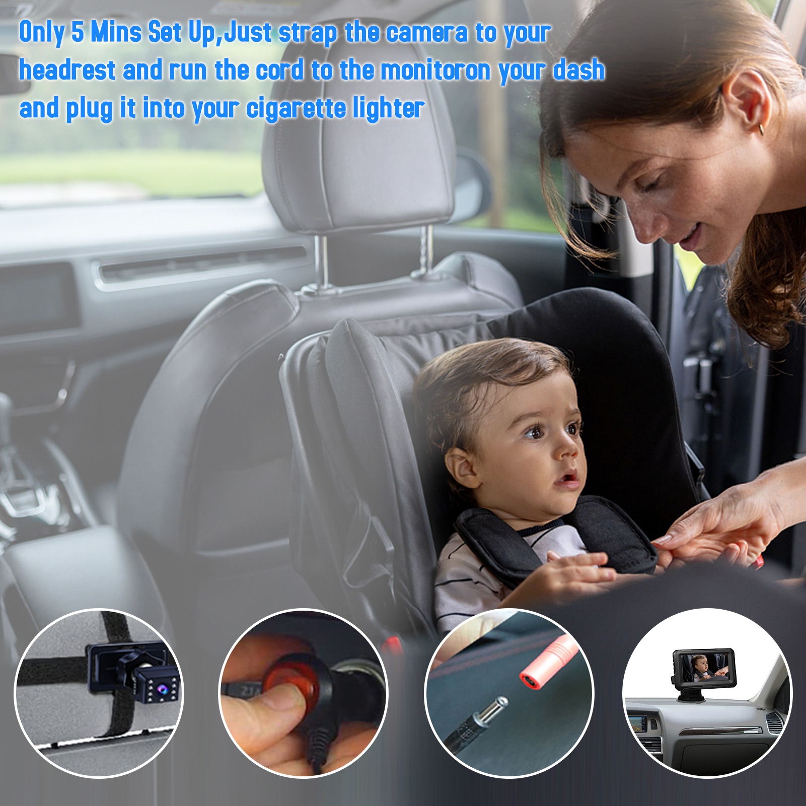 1080P Babyautospiegel met 4,3' - Baby Products Video recensie en prijs
